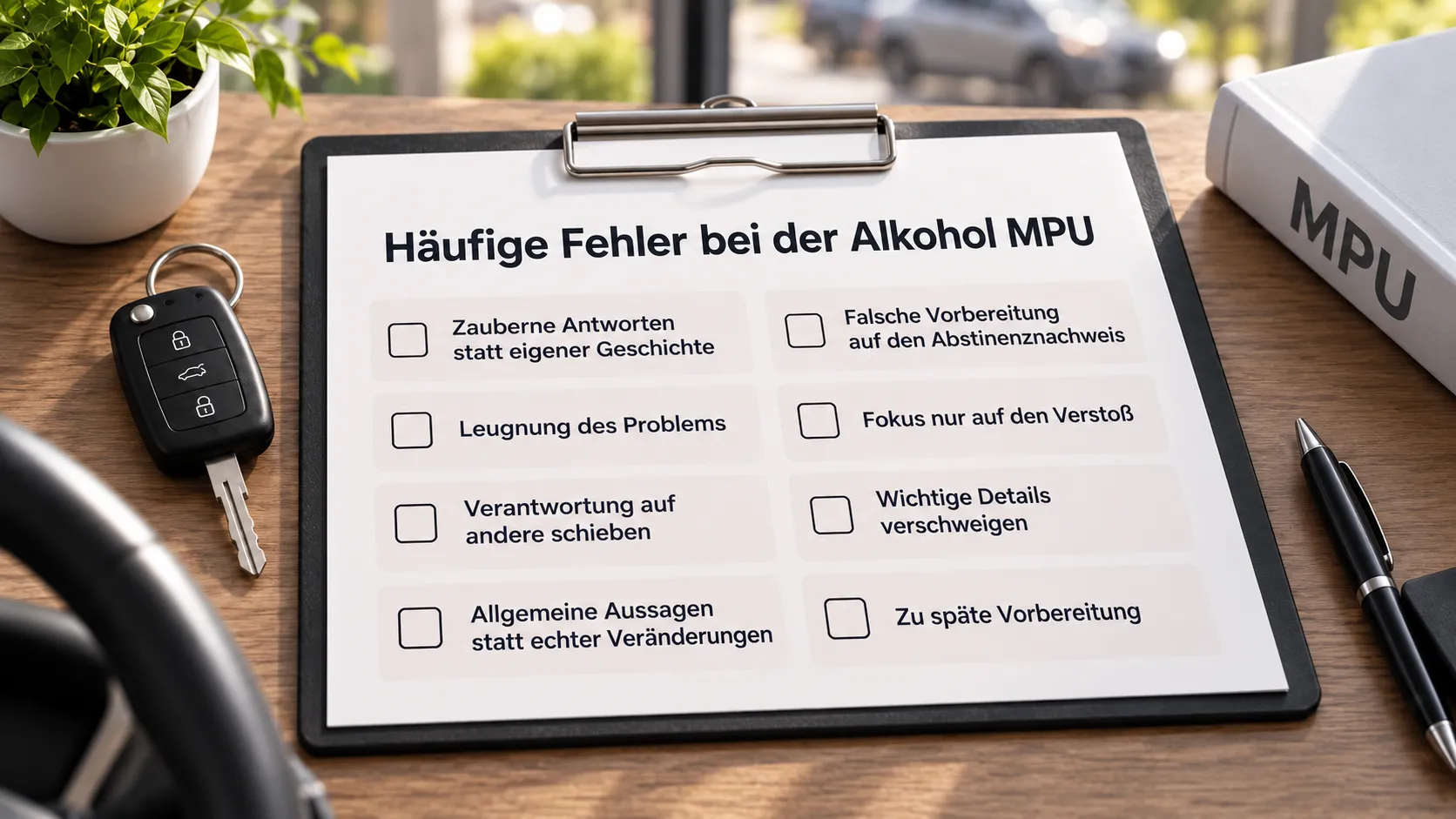 Typische Fehler beim Bestehen der MPU nach Alkoholauffälligkeit Häufige Fehler bei der MPU wegen Alkohol